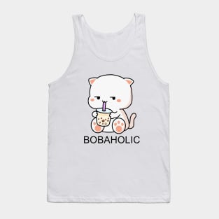 Bobaholic Kitty Loves Boba! Tank Top